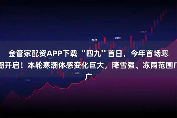 金管家配资APP下载 “四九”首日，今年首场寒潮开启！本轮寒潮体感变化巨大，降雪强、冻雨范围广
